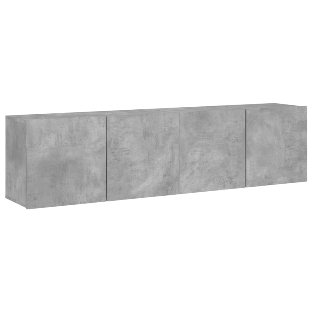 Mobili TV a Parete 2pz Grigio Cemento 80x30x41 cm - homemem39