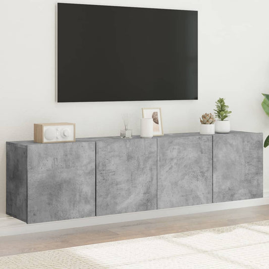 Mobili TV a Parete 2pz Grigio Cemento 80x30x41 cm - homemem39