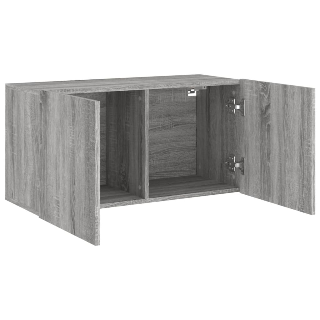 Mobile TV a Parete Grigio Sonoma 80x30x41 cm - homemem39