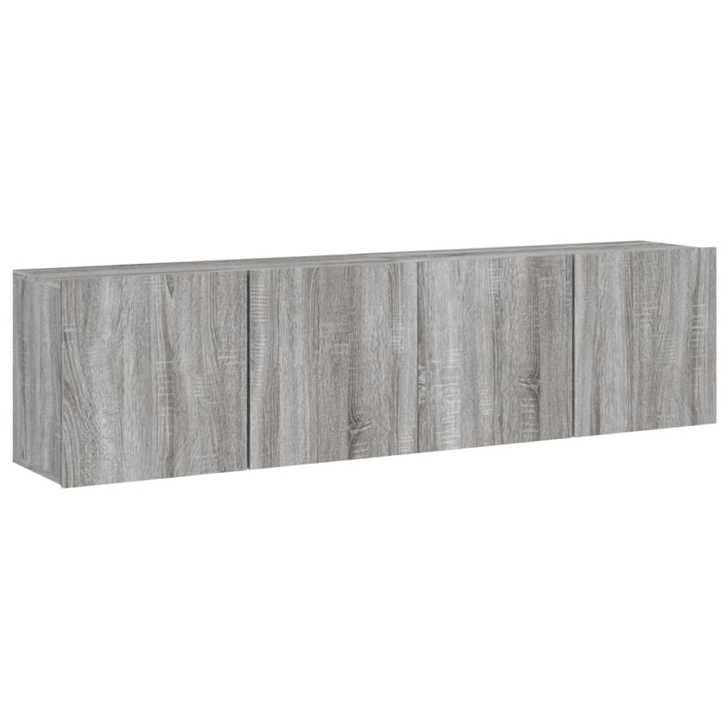 Mobili TV a Parete 2pz Grigio Sonoma 80x30x41 cm - homemem39