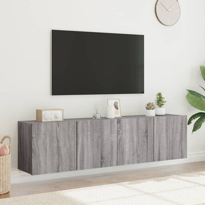 Mobili TV a Parete 2pz Grigio Sonoma 80x30x41 cm - homemem39