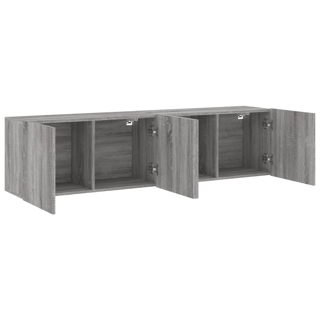 Mobili TV a Parete 2pz Grigio Sonoma 80x30x41 cm - homemem39