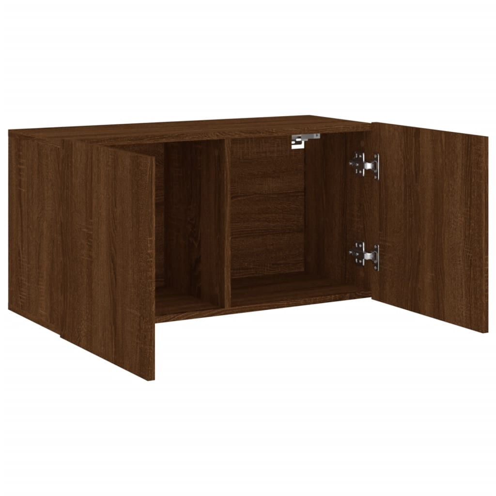 Mobile TV a Parete Rovere Marrone 80x30x41 cm - homemem39