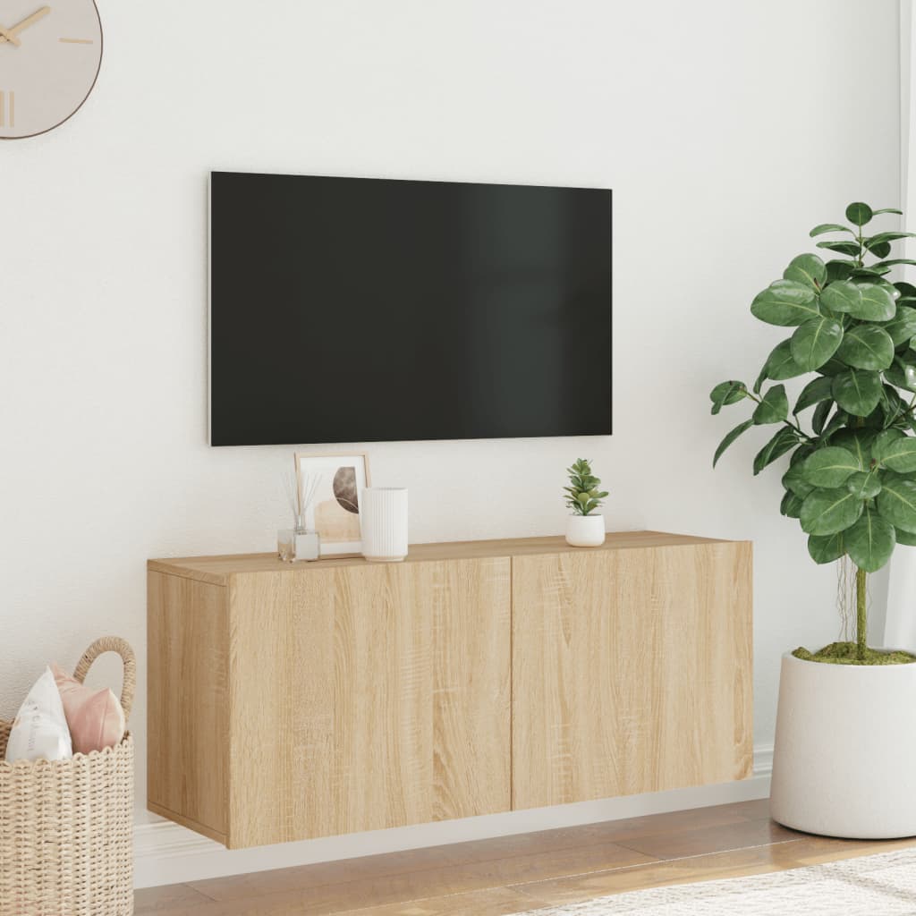 Mobile TV a Parete Rovere Sonoma 100x30x41 cm - homemem39