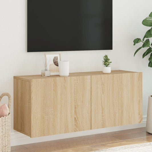 Mobile TV a Parete Rovere Sonoma 100x30x41 cm - homemem39