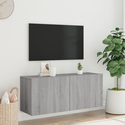 Mobile TV a Parete Grigio Sonoma 100x30x41 cm - homemem39