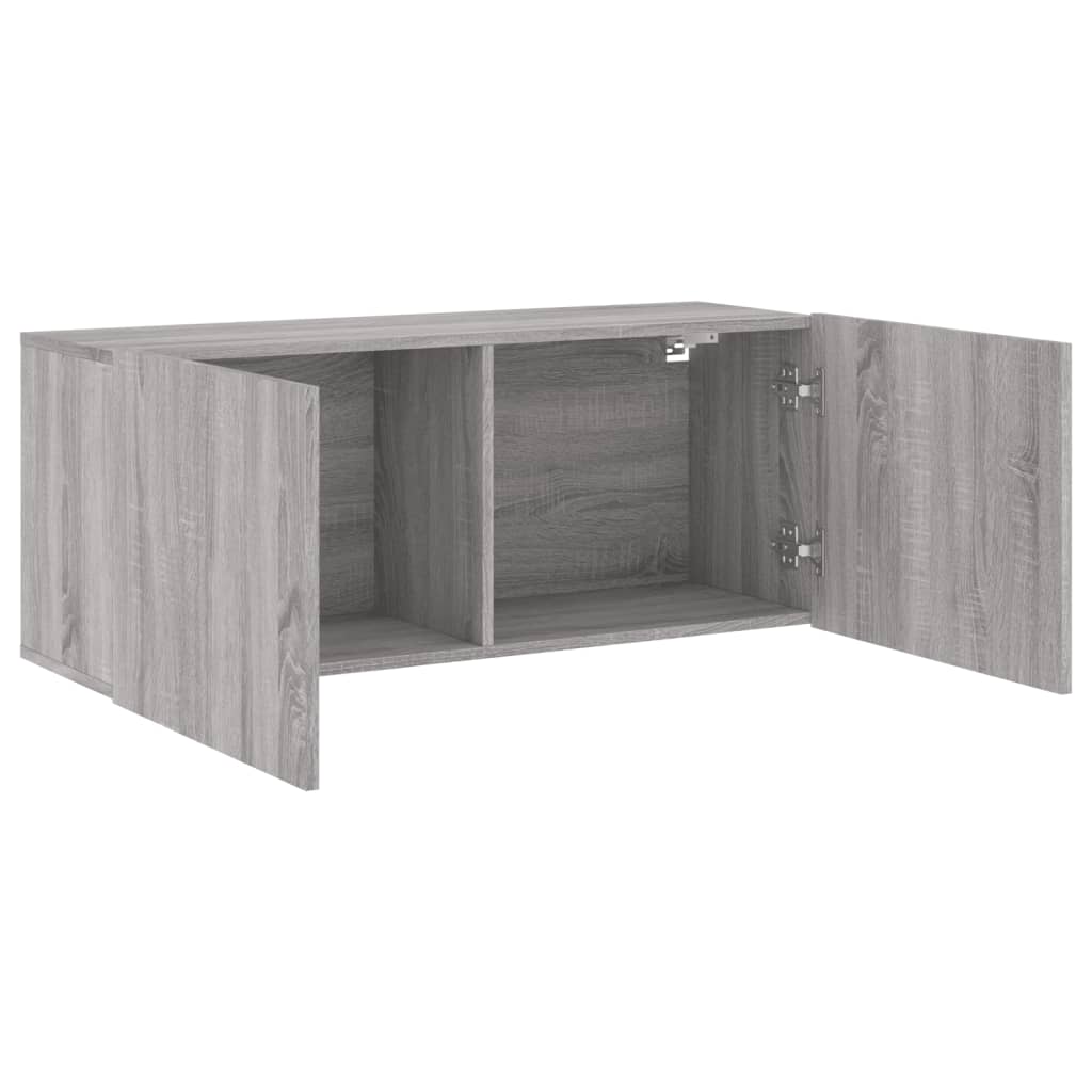 Mobile TV a Parete Grigio Sonoma 100x30x41 cm - homemem39