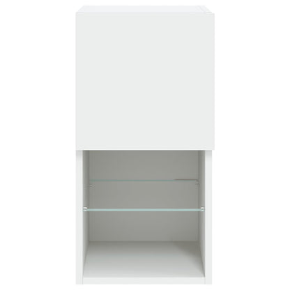 Mobile TV con Luci LED Bianco 30,5x30x60 cm - homemem39