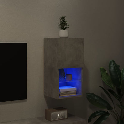 Mobile TV con Luci LED Grigio Cemento 30,5x30x60 cm - homemem39