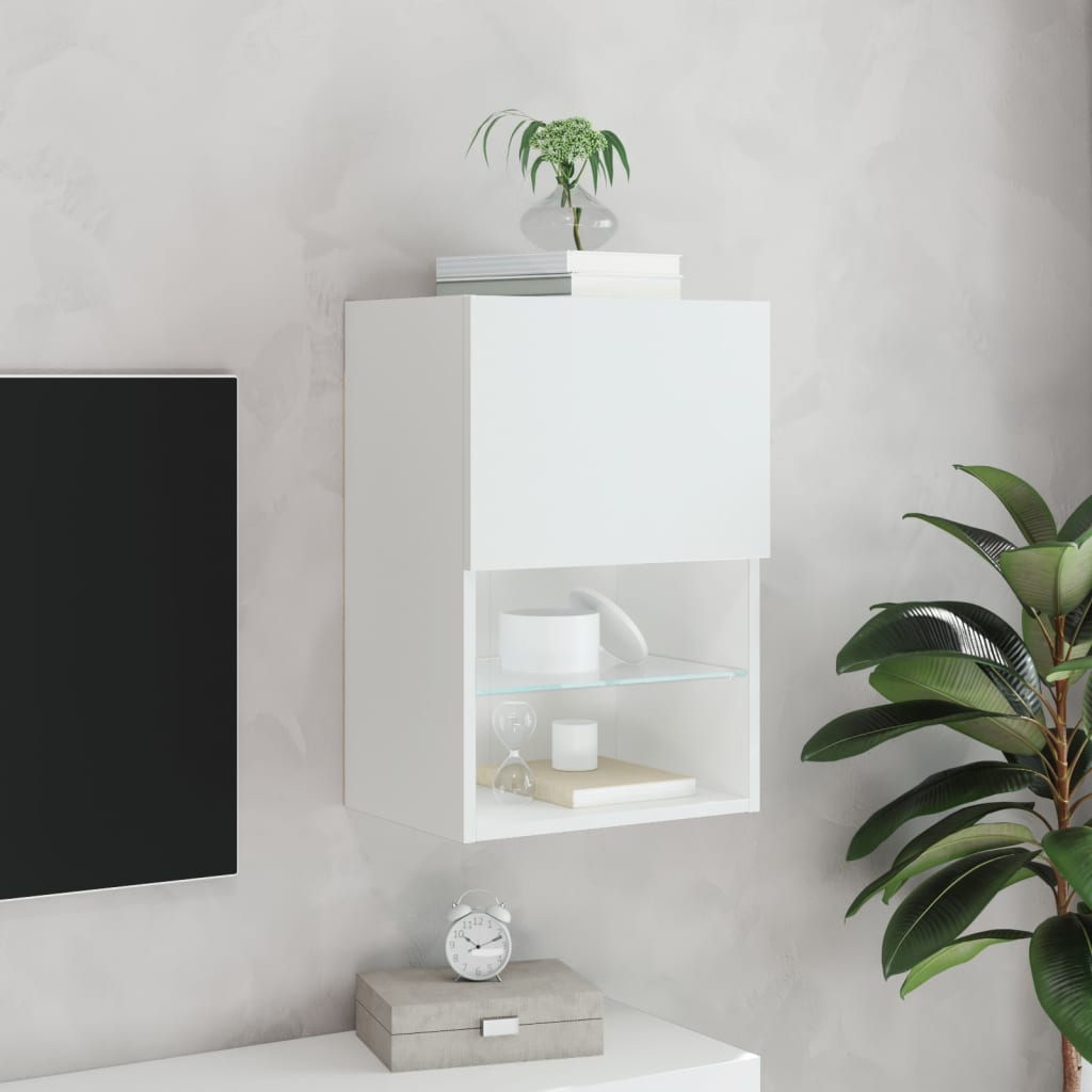 Mobile TV con Luci LED Bianco 40,5x30x60 cm - homemem39