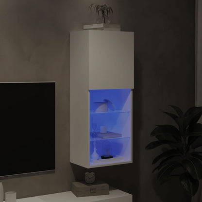 Mobile TV con Luci LED Bianco 40,5x30x102 cm - homemem39