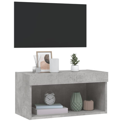 Mobile Porta TV con Luci LED Grigio Cemento 60x30x30 cm - homemem39