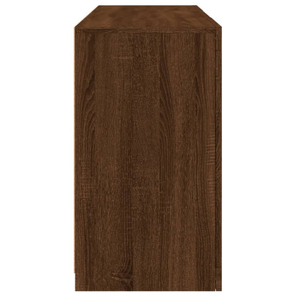 Credenza con Luci LED Rovere Marrone 123x37x67 cm - homemem39