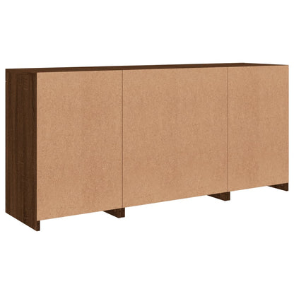 Credenza con Luci LED Rovere Marrone 142,5x37x67 cm - homemem39