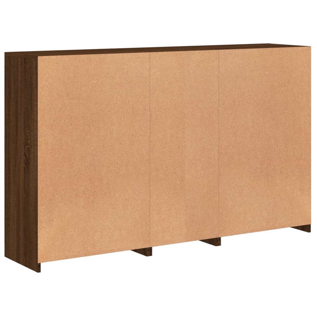 Credenza con Luci LED Rovere Marrone 162x37x100 cm - homemem39