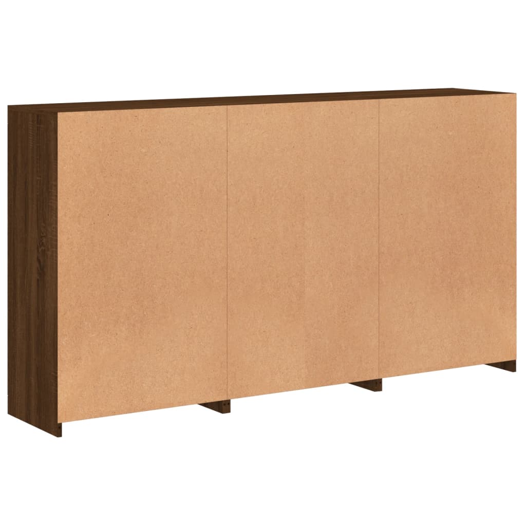 Credenza con Luci LED Rovere Marrone 181,5x37x100 cm - homemem39