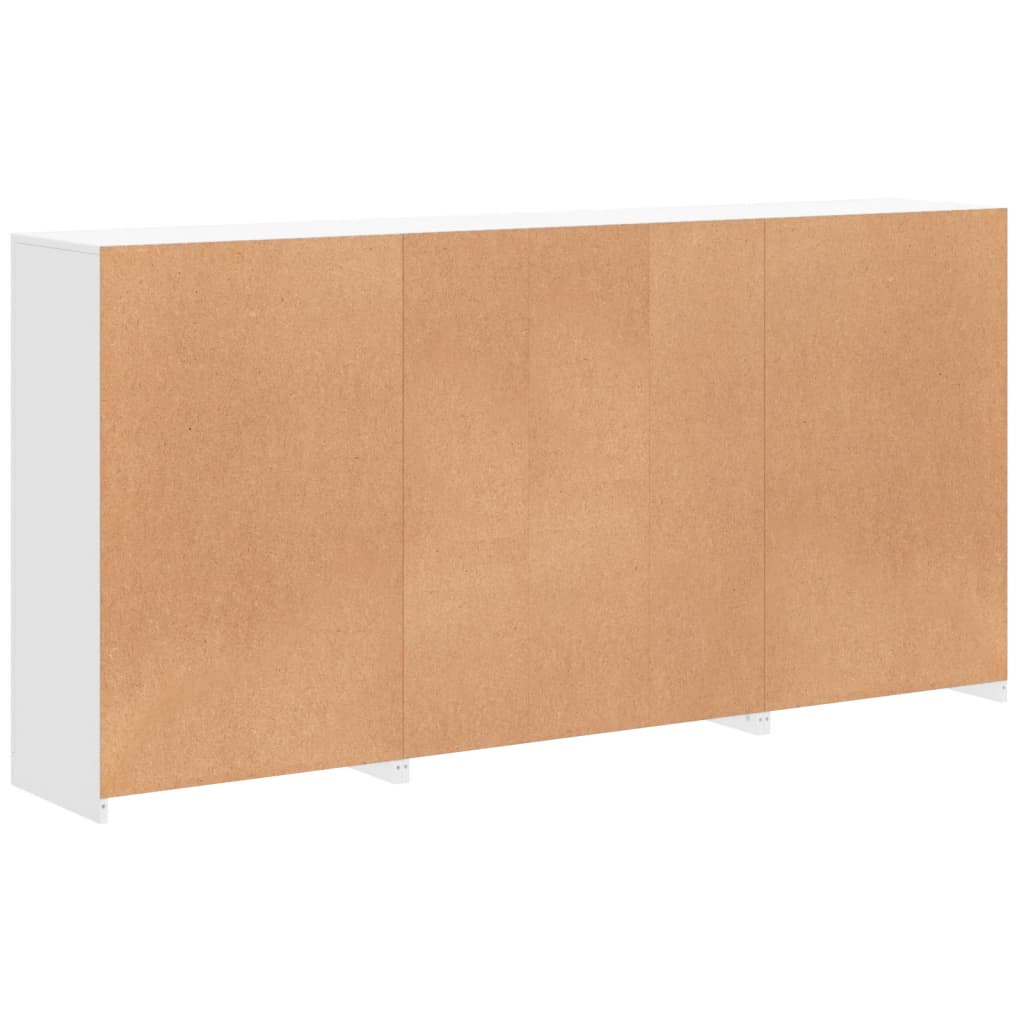 Credenza con Luci LED Bianca 202x37x100 cm - homemem39