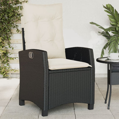 Sedie Reclinabili da Giardino 2 pz con Cuscini Nero Polyrattan - homemem39