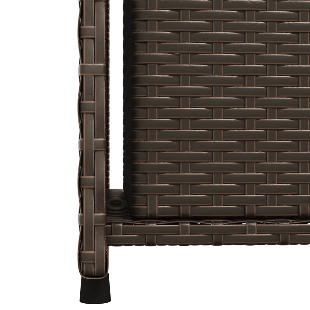 Armadietto Portaoggetti Giardino Marrone 50x55x115cm Polyrattan - homemem39