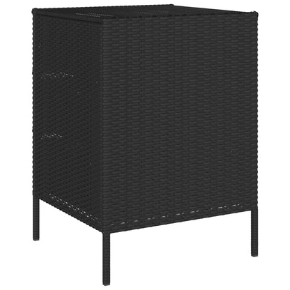 Armadietto Portaoggetti da Giardino Nero 55x59x80cm Polyrattan - homemem39