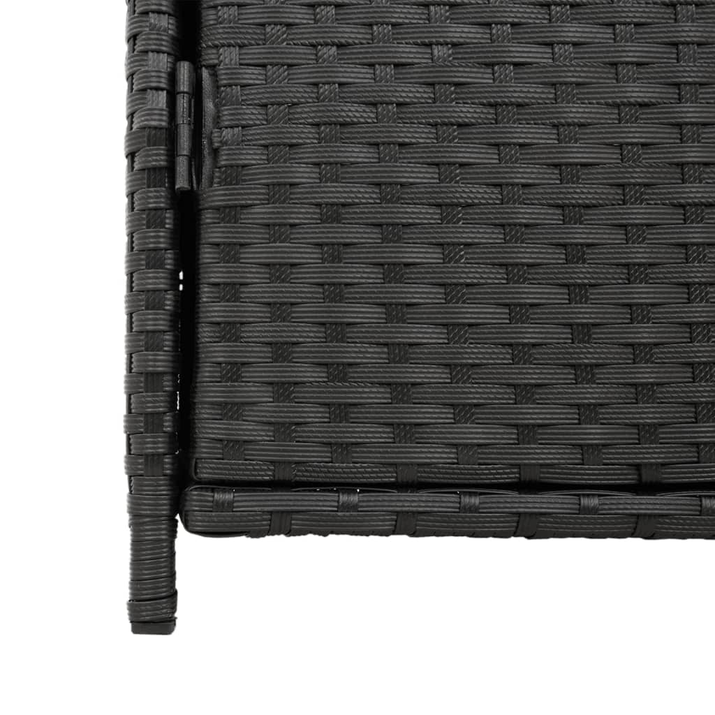 Armadietto Portaoggetti da Giardino Nero 55x59x80cm Polyrattan - homemem39