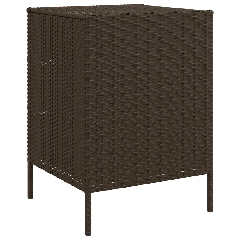 Armadietto Portaoggetti Giardino Marrone 55x59x80cm Polyrattan - homemem39