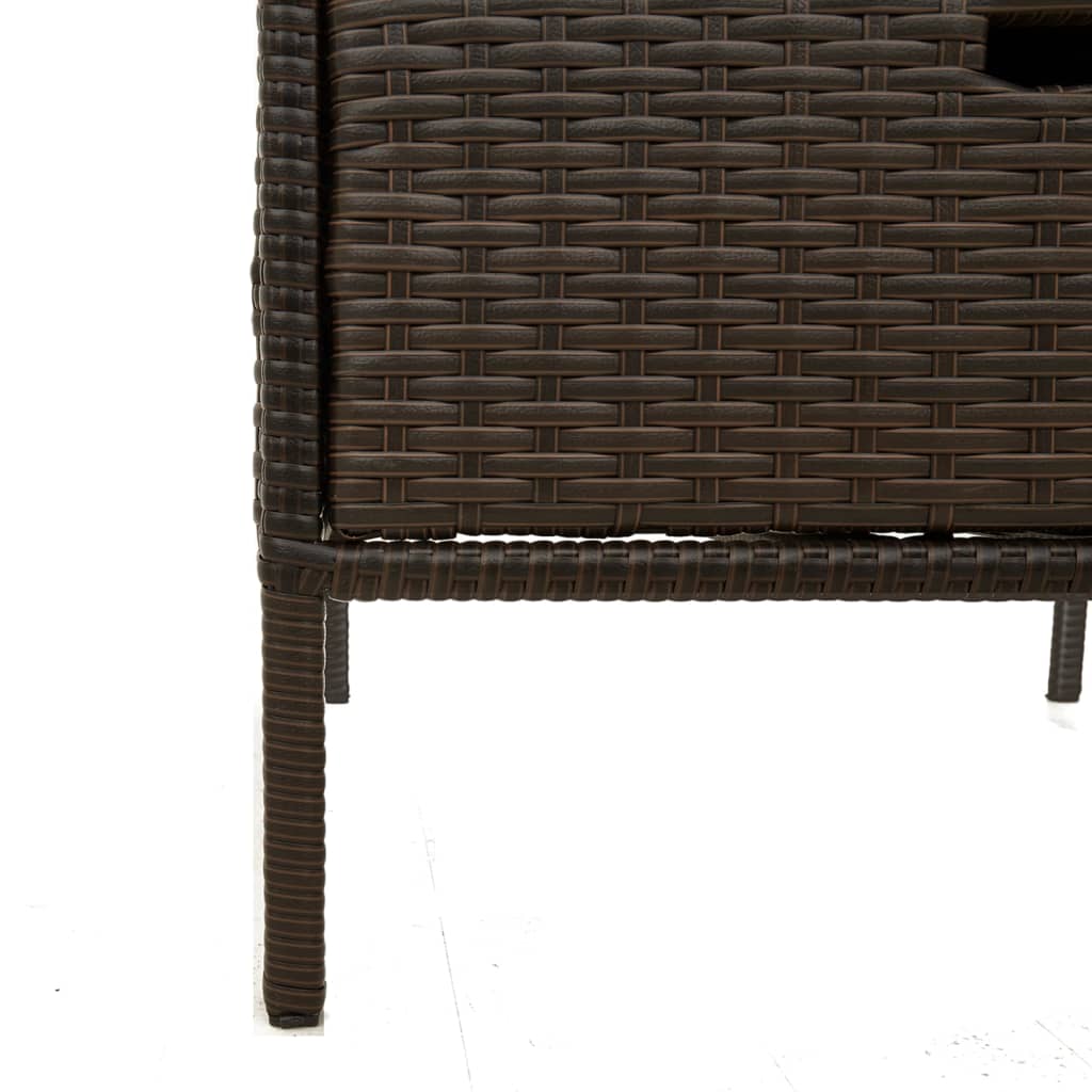 Armadietto Portaoggetti Giardino Marrone 55x59x80cm Polyrattan - homemem39