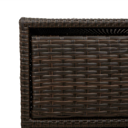 Armadietto Portaoggetti Giardino Marrone 55x59x80cm Polyrattan - homemem39