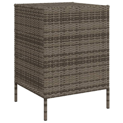 Armadietto Portaoggetti Giardino Grigio 55x59x80cm Polyrattan - homemem39