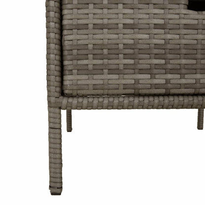 Armadietto Portaoggetti Giardino Grigio 55x59x80cm Polyrattan - homemem39