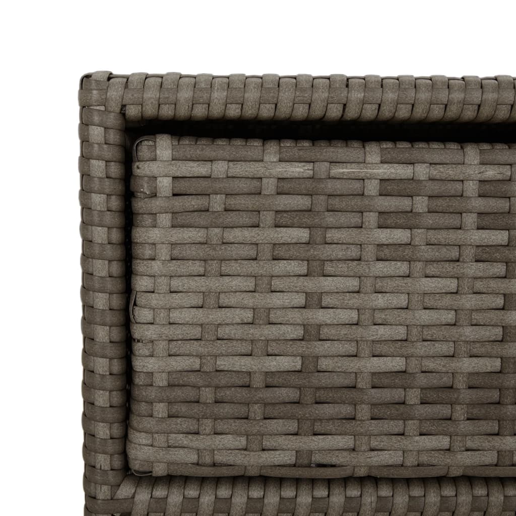 Armadietto Portaoggetti Giardino Grigio 55x59x80cm Polyrattan - homemem39