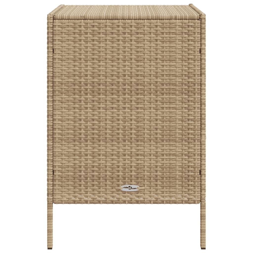 Armadietto Portaoggetti da Giardino Beige 55x59x80cm Polyrattan - homemem39