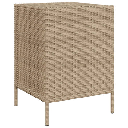 Armadietto Portaoggetti da Giardino Beige 55x59x80cm Polyrattan - homemem39