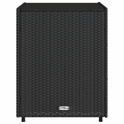 Armadietto Portaoggetti da Giardino Nero 55x59x69cm Polyrattan - homemem39