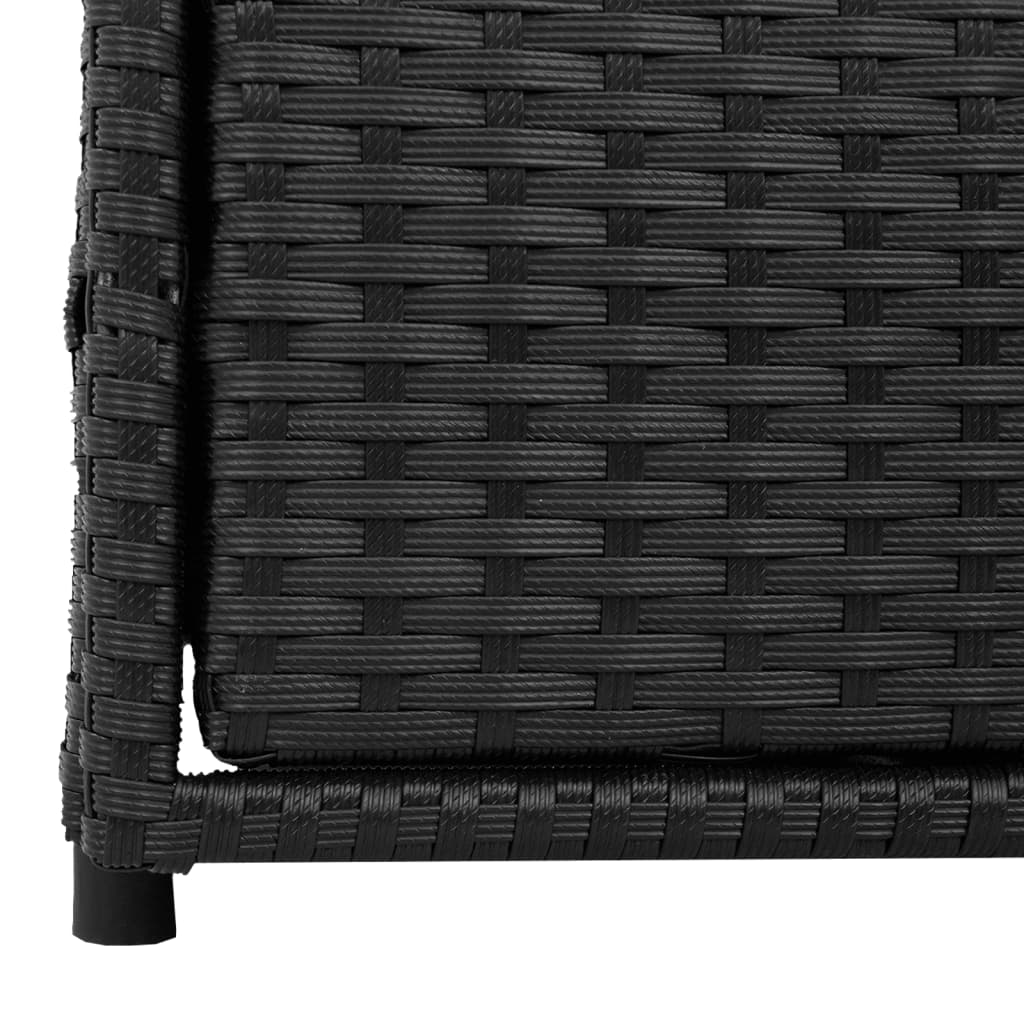 Armadietto Portaoggetti da Giardino Nero 55x59x69cm Polyrattan - homemem39