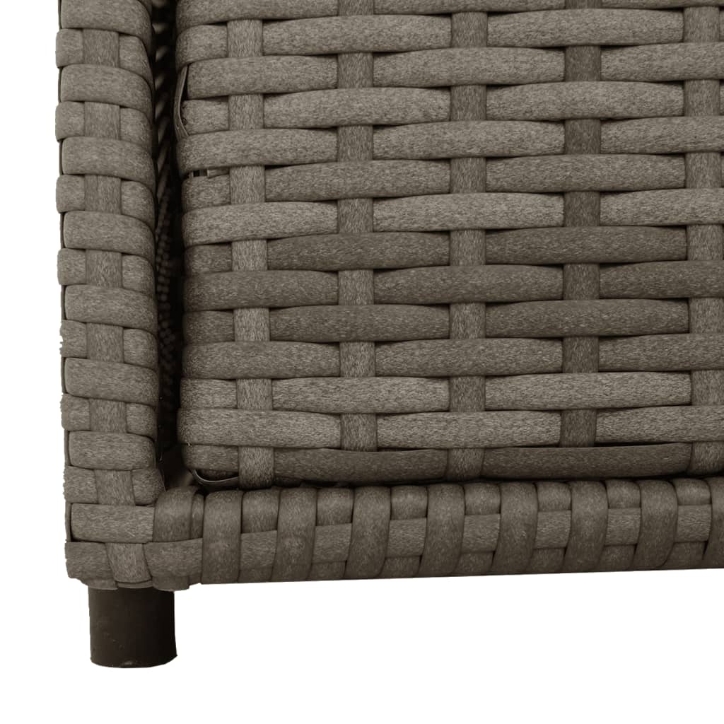 Armadietto Portaoggetti Giardino Grigio 55x59x69cm Polyrattan - homemem39