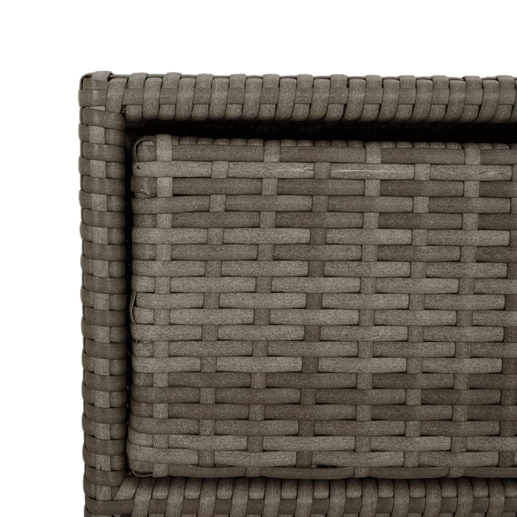 Armadietto Portaoggetti Giardino Grigio 55x59x69cm Polyrattan - homemem39