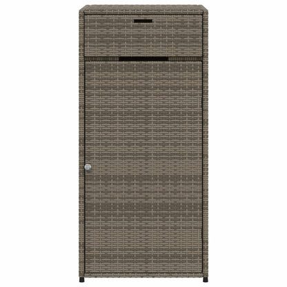 Armadietto Portaoggetti Giardino Grigio 55x55x111cm Polyrattan - homemem39