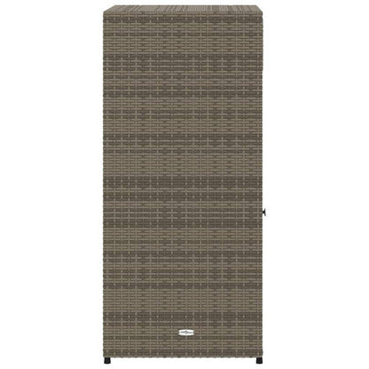 Armadietto Portaoggetti Giardino Grigio 55x55x111cm Polyrattan - homemem39