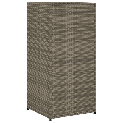 Armadietto Portaoggetti Giardino Grigio 55x55x111cm Polyrattan - homemem39