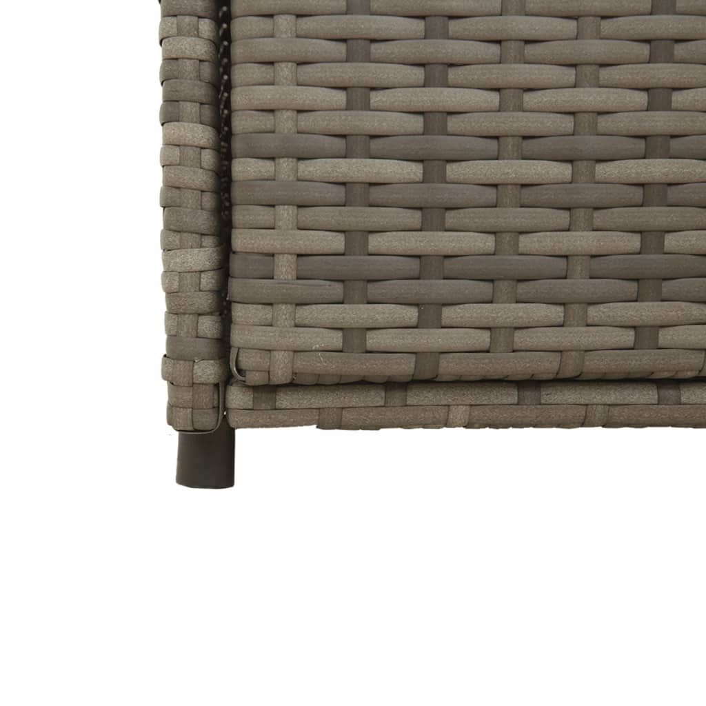 Armadietto Portaoggetti Giardino Grigio 55x55x111cm Polyrattan - homemem39