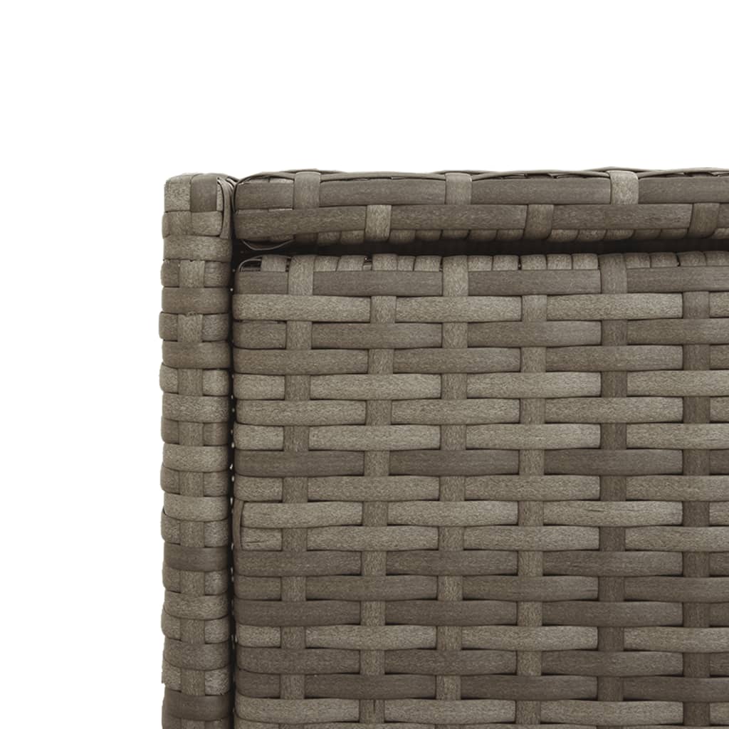 Armadietto Portaoggetti Giardino Grigio 55x55x111cm Polyrattan - homemem39