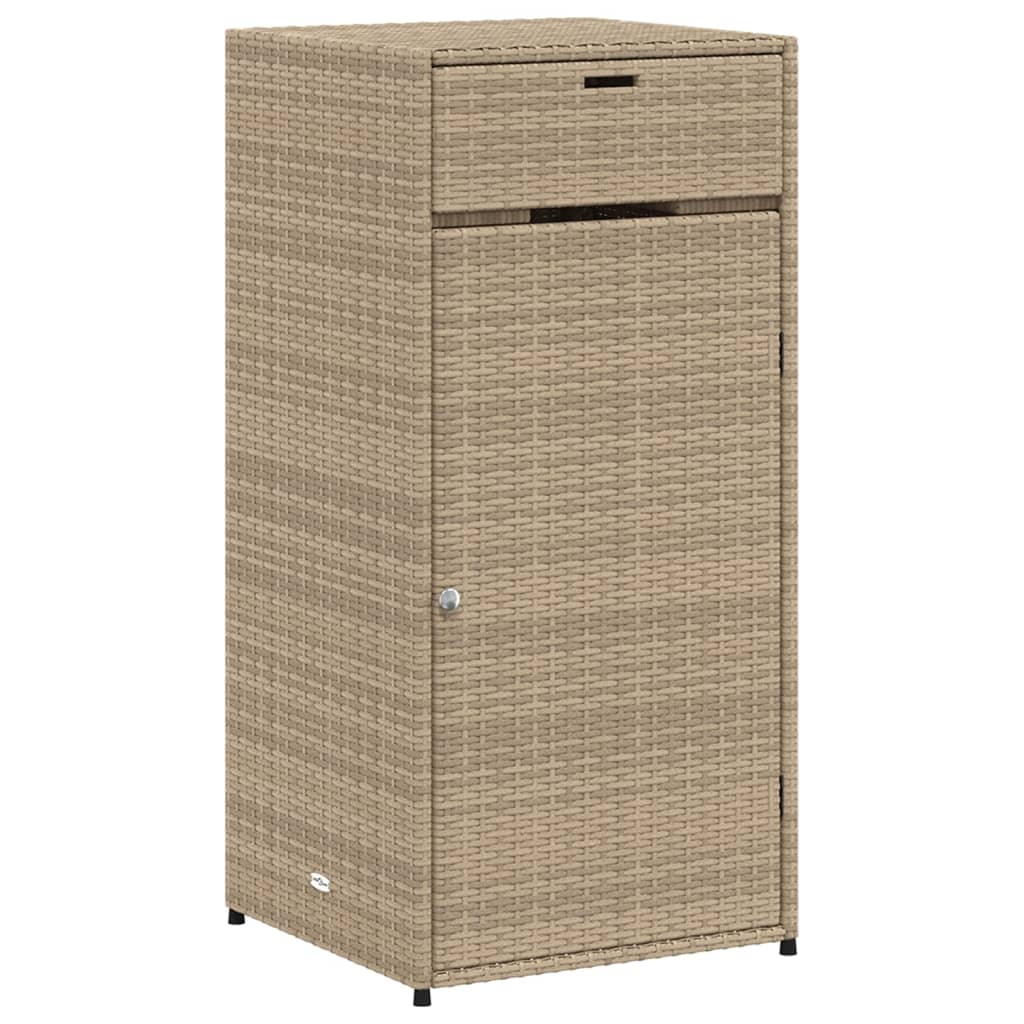 Armadietto Portaoggetti Giardino Beige 55x55x111cm Polyrattan - homemem39