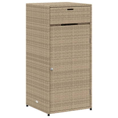 Armadietto Portaoggetti Giardino Beige 55x55x111cm Polyrattan - homemem39