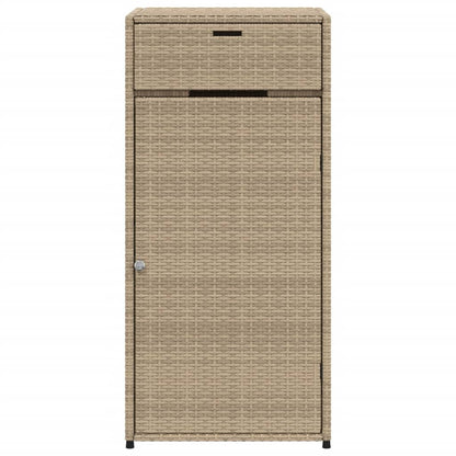 Armadietto Portaoggetti Giardino Beige 55x55x111cm Polyrattan - homemem39