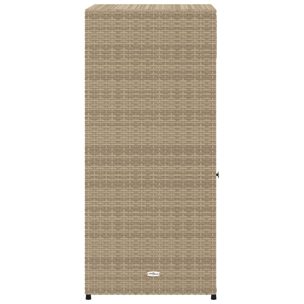 Armadietto Portaoggetti Giardino Beige 55x55x111cm Polyrattan - homemem39