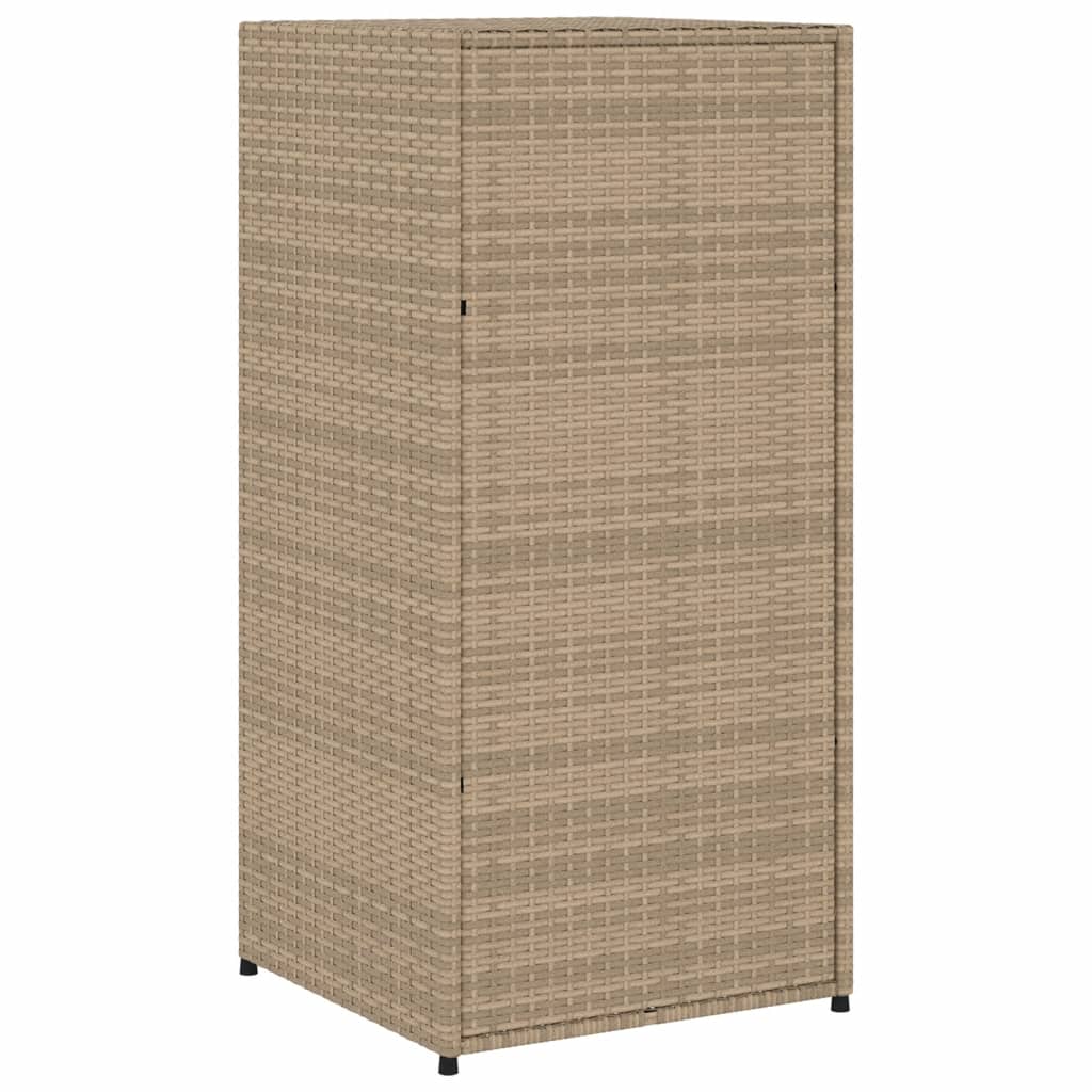 Armadietto Portaoggetti Giardino Beige 55x55x111cm Polyrattan - homemem39