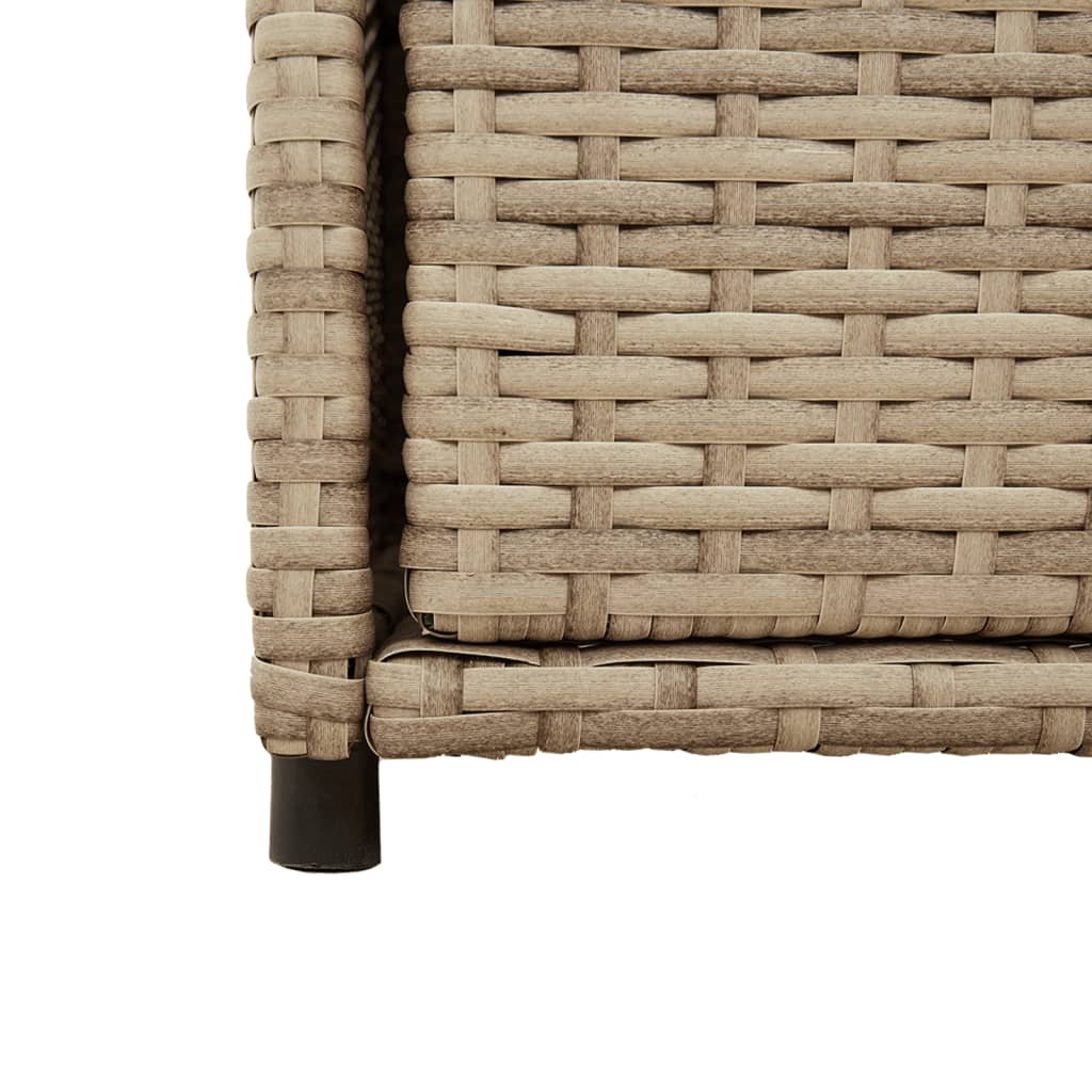 Armadietto Portaoggetti Giardino Beige 55x55x111cm Polyrattan - homemem39