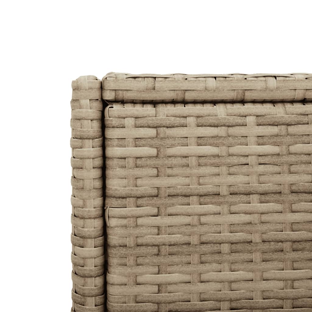 Armadietto Portaoggetti Giardino Beige 55x55x111cm Polyrattan - homemem39