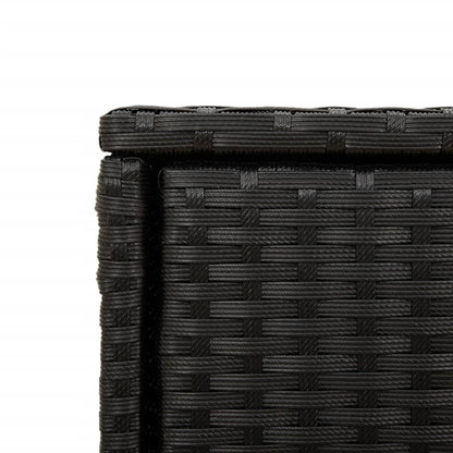 Armadietto Portaoggetti Giardino Nero 105x55x113cm Polyrattan - homemem39